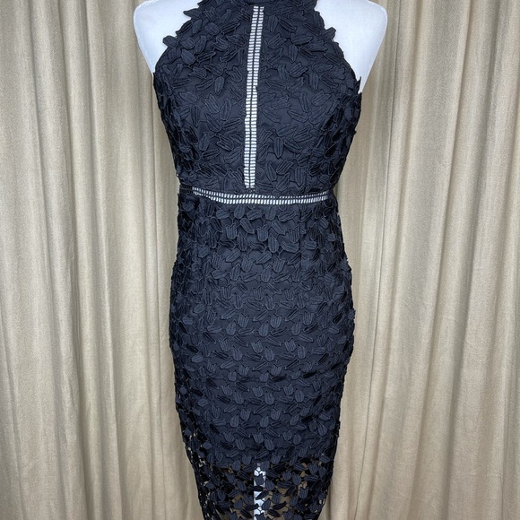 Bardot Gemma Halter Lace Sheath Dress - Picture 6 of 12